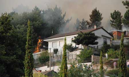 Incendio en Nigrán hace unas semanas