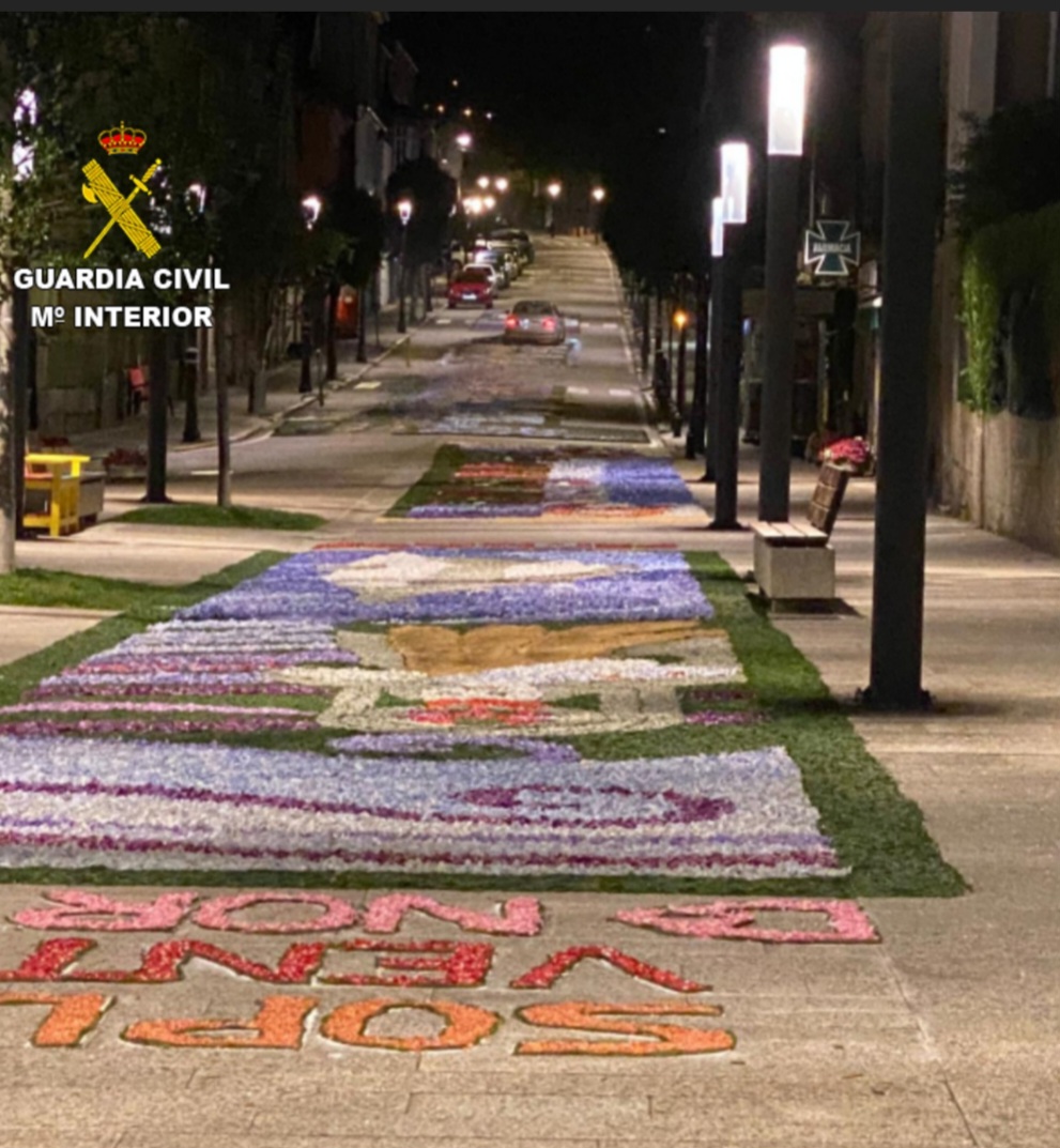 Un vecino de Vigo investigado tras causar daños por más de 10.000€ a varias alfombras florales de Gondomar