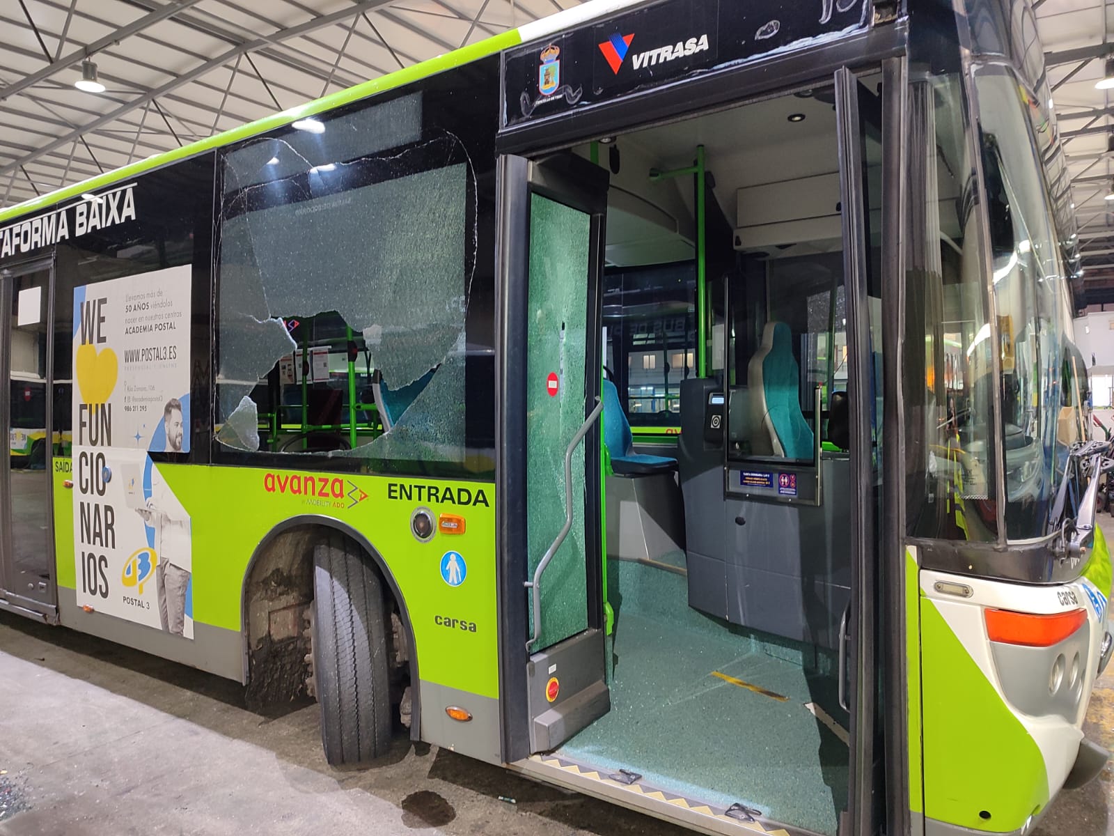 Vitrasa denuncia "daños" a un conductor en un nuevo "ataque" a sus autobuses