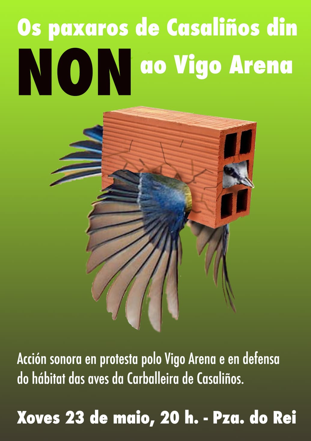 Protesta este jueves, contra la construcción del Vigo Arena