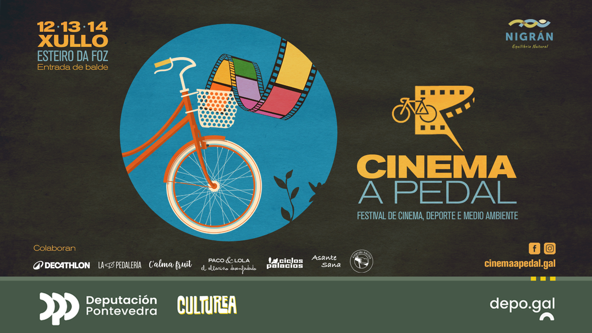 A 3ª edición do festival 'Cinema a Pedal' incluirá concertos e sorteos