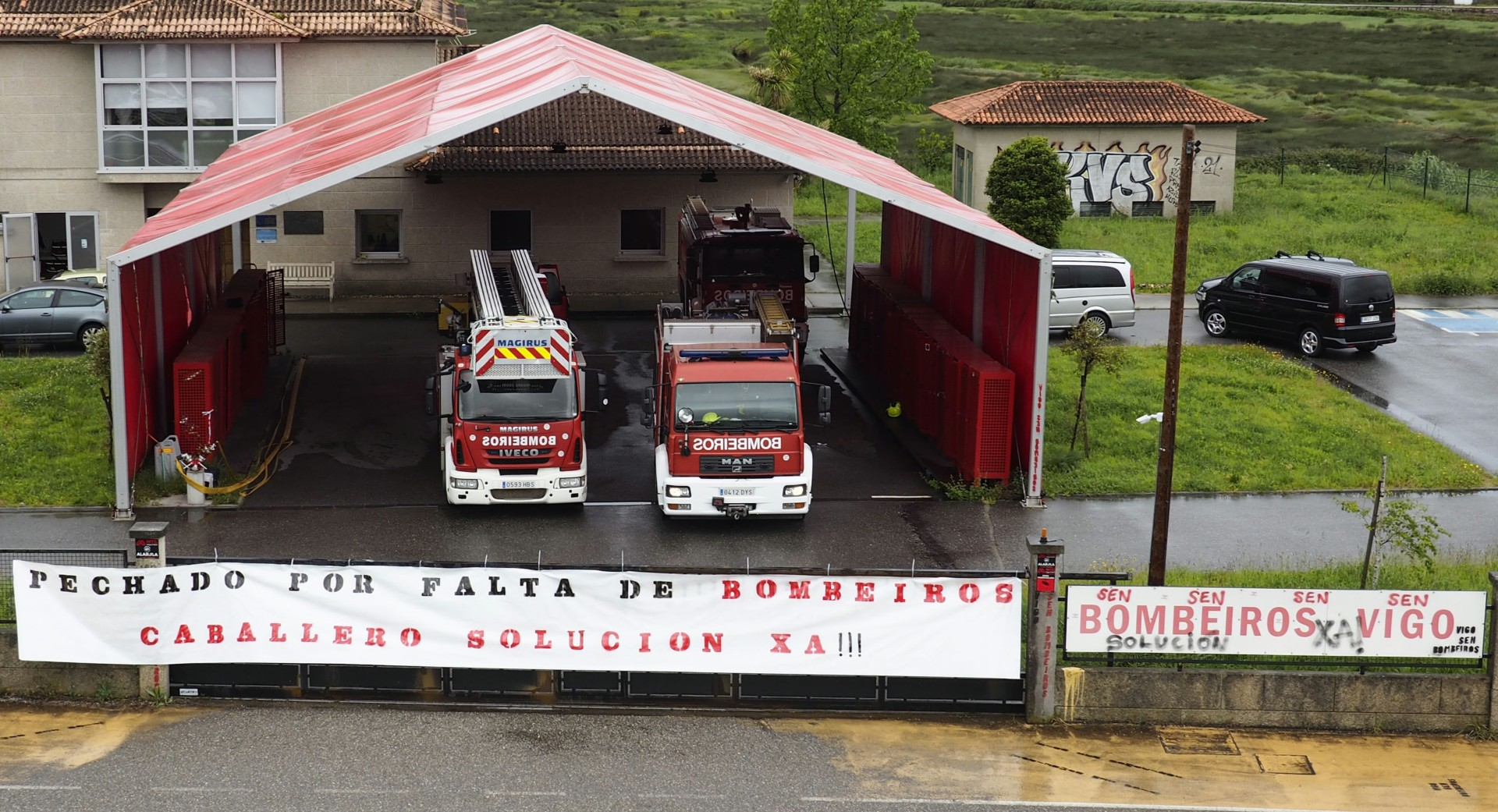 Cerrado otra vez el parque de Bomberos de Coruxo, por falta de personal