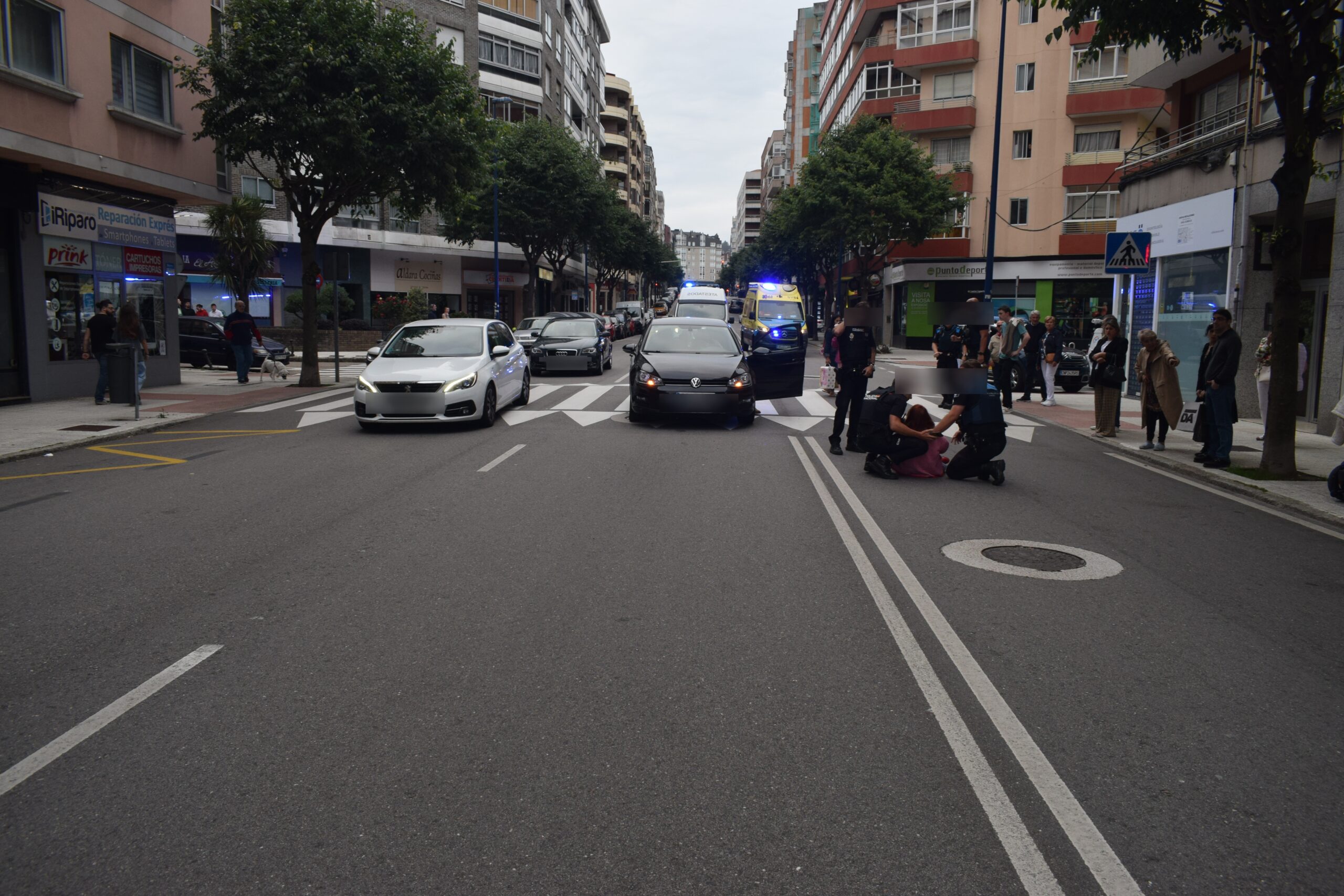 Investigan un accidente que se produjo en Vigo en el que una mujer sufrió politraumatismos