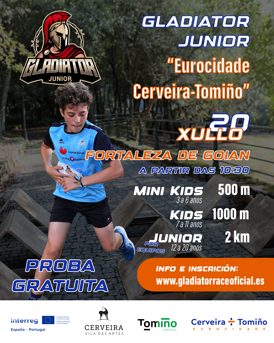 Aberto o prazo para inscribirse na Gladiator Race Junior de Tomiño