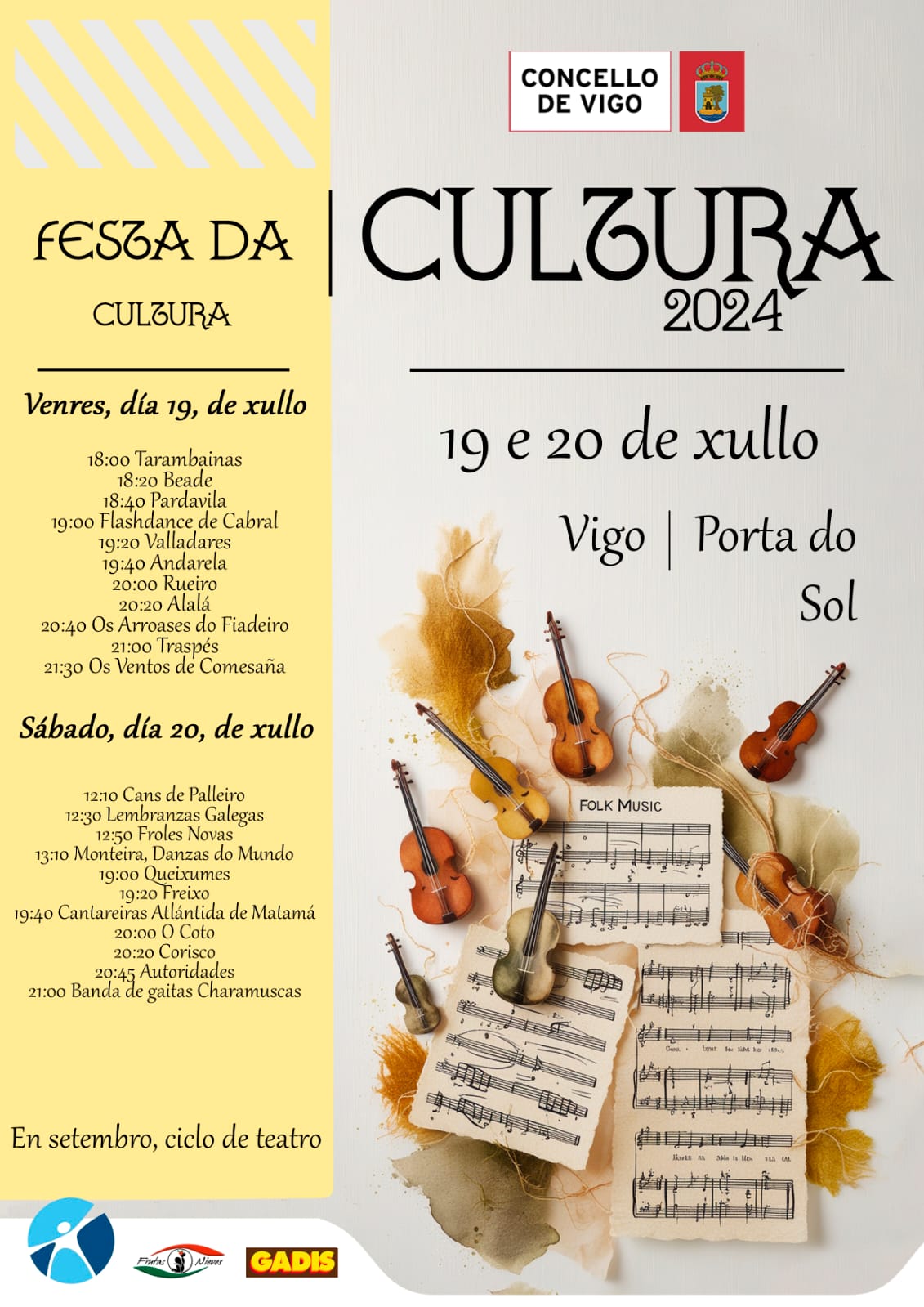 Festa da Cultura 2024, o venres e sábado na Porta do Sol