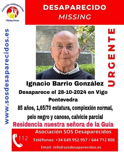 Buscan a un hombre de 85 años desaparecido en Vigo