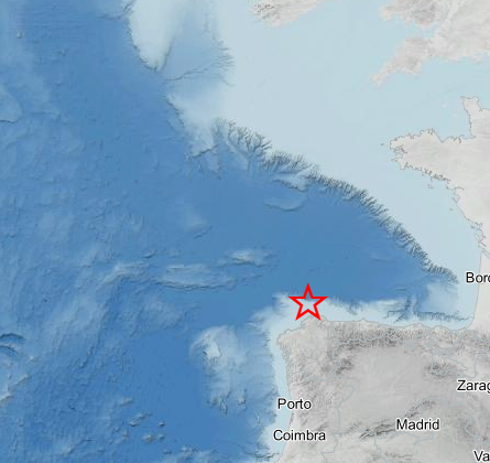 Terromoto de magnitude 3, fronte á costa galega