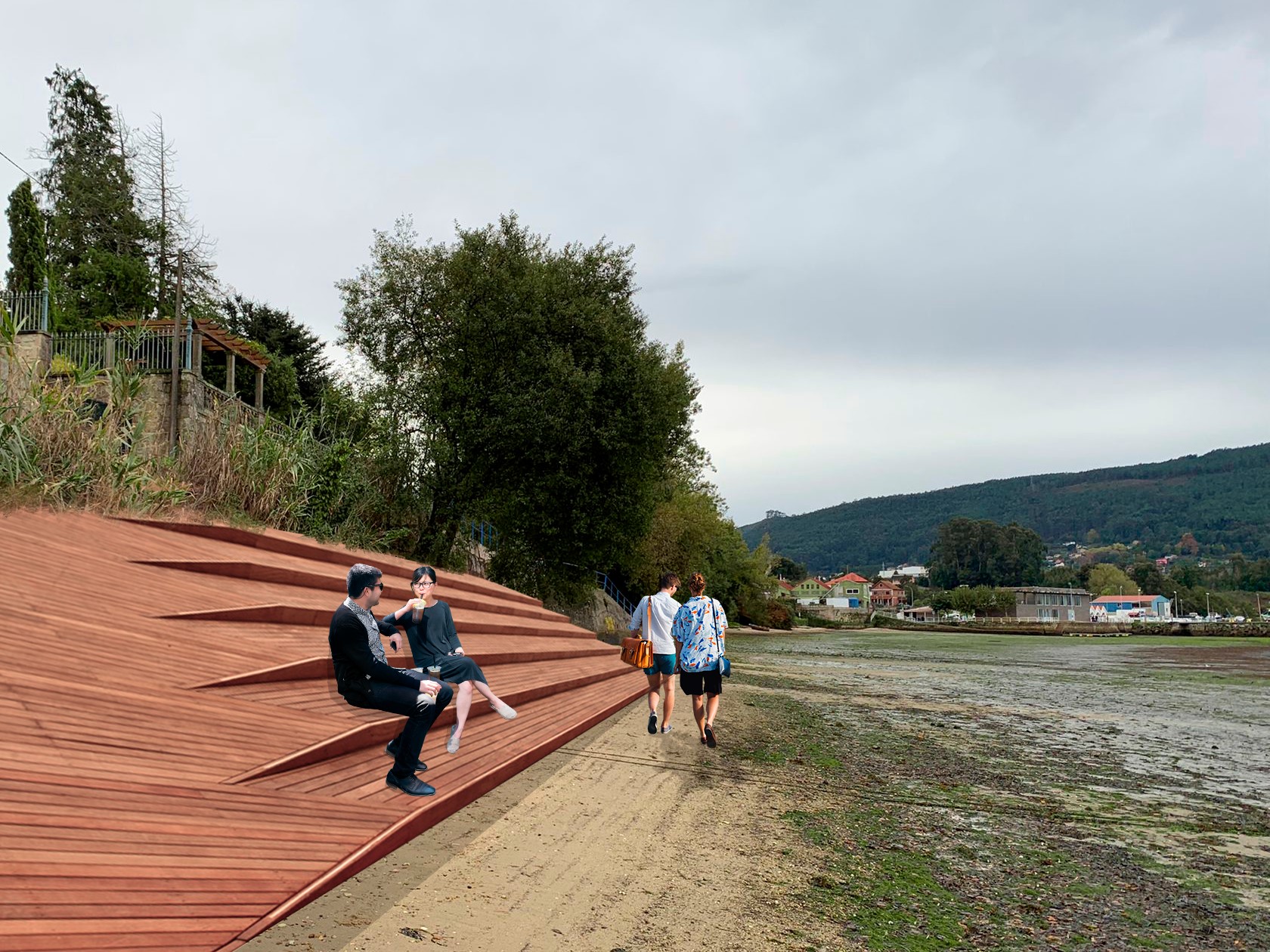 Así será o novo paseo litoral de Cesantes