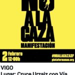 Vigo se suma a la manifestación para denunciar la desprotección de los perros usados en la caza