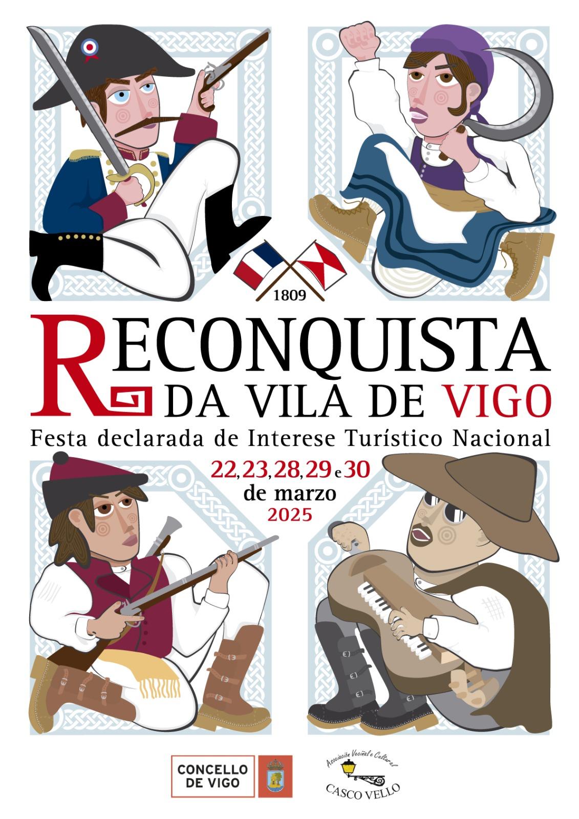 Ya tenemos el cartel y el programa de la Reconquista de Vigo 2025